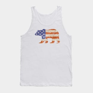 Patriotic Grizzle Bear Tank Top